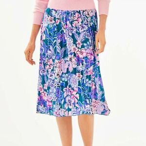 💜GIAVANA SKIRT in the Lilly Pulitzer Tanzanian Teal MOONLIGHT GARDENS pattern.